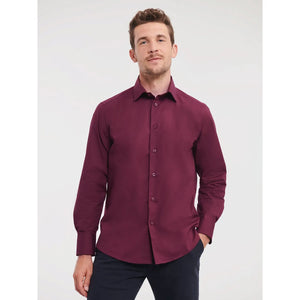 Camicia Mens Maniche Lunghe Easy Care Fitted - personalizzabile con logo