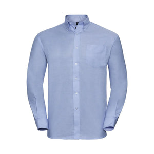 Camicia Mens Maniche Lunghe Easy Care Oxford azzurro / S - personalizzabile con logo