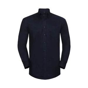 Camicia Mens Maniche Lunghe Easy Care Oxford blu / S - personalizzabile con logo