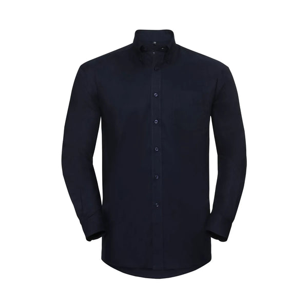 Camicia Mens Maniche Lunghe Easy Care Oxford blu / S - personalizzabile con logo