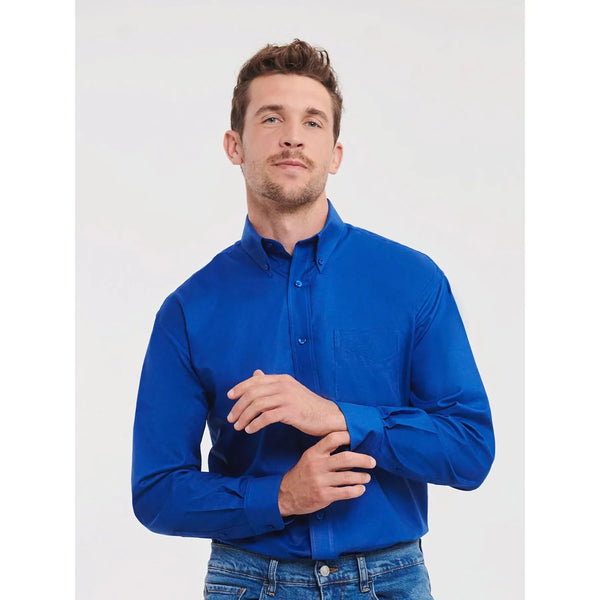 Camicia Mens Maniche Lunghe Easy Care Oxford - personalizzabile con logo