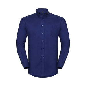 Camicia Mens Maniche Lunghe Easy Care Oxford royal / S - personalizzabile con logo