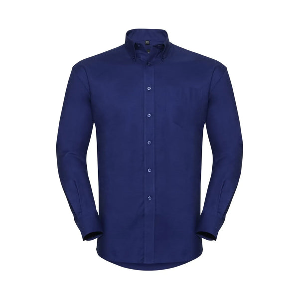 Camicia Mens Maniche Lunghe Easy Care Oxford royal / S - personalizzabile con logo