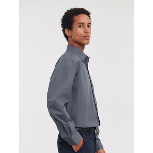 Camicia Mens Maniche Lunghe Polycotton Poplin - personalizzabile con logo
