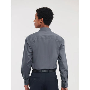 Camicia Mens Maniche Lunghe Polycotton Poplin - personalizzabile con logo