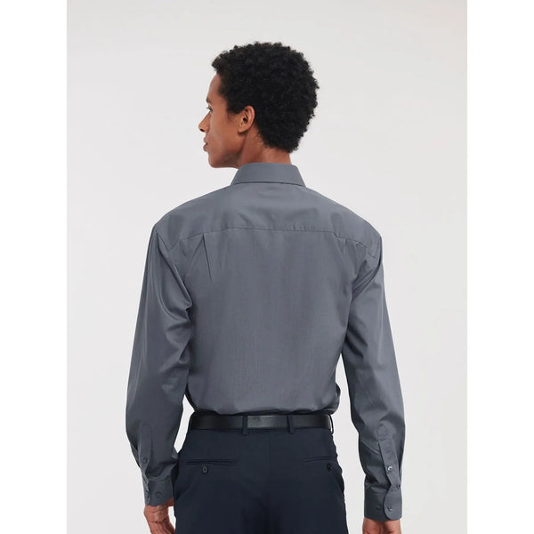 Camicia Mens Maniche Lunghe Polycotton Poplin - personalizzabile con logo