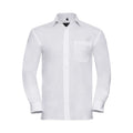 Camicia Mens Maniche Lunghe Pure Cotton Poplin bianco / S - personalizzabile con logo