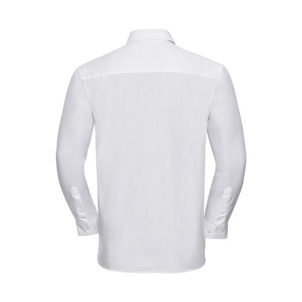 Camicia Mens Maniche Lunghe Pure Cotton Poplin - personalizzabile con logo