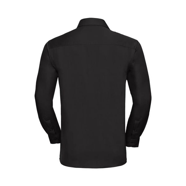 Camicia Mens Maniche Lunghe Pure Cotton Poplin - personalizzabile con logo