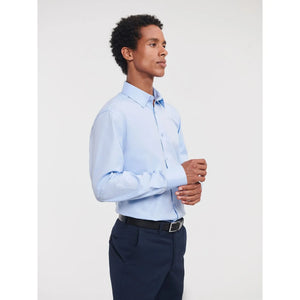 Camicia Mens Maniche Lunghe Tailored Herringbone - personalizzabile con logo