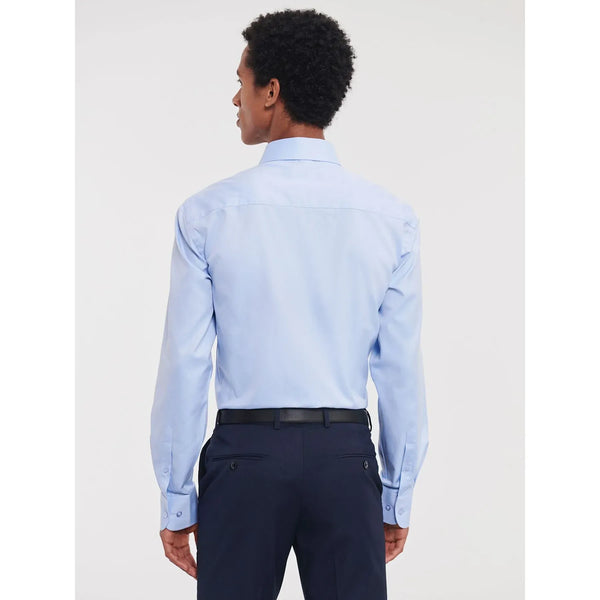 Camicia Mens Maniche Lunghe Tailored Herringbone - personalizzabile con logo