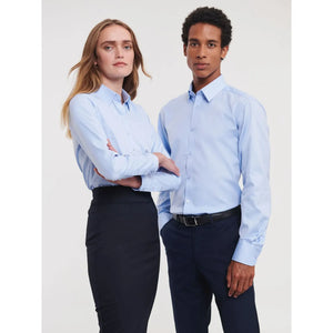 Camicia Mens Maniche Lunghe Tailored Herringbone - personalizzabile con logo