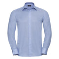 Camicia Mens Maniche Lunghe Tailored Oxford azzurro / S - personalizzabile con logo