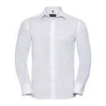 Camicia Mens Maniche Lunghe Tailored Oxford bianco / S - personalizzabile con logo