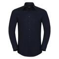 Camicia Mens Maniche Lunghe Tailored Oxford blu / S - personalizzabile con logo