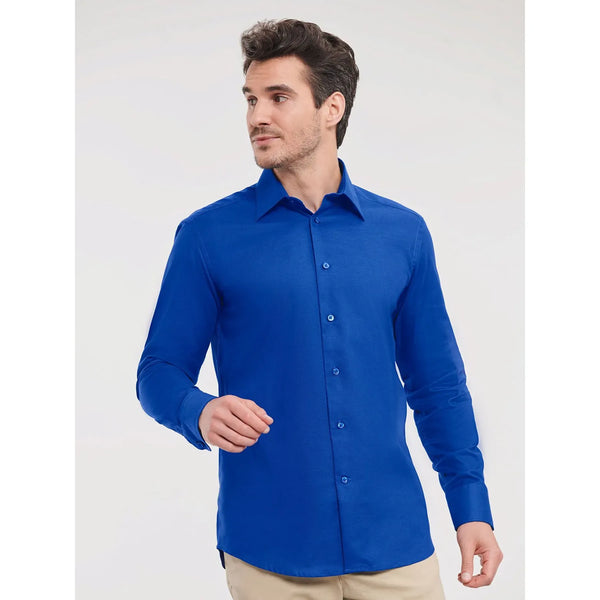 Camicia Mens Maniche Lunghe Tailored Oxford - personalizzabile con logo