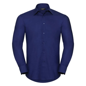 Camicia Mens Maniche Lunghe Tailored Oxford royal / S - personalizzabile con logo