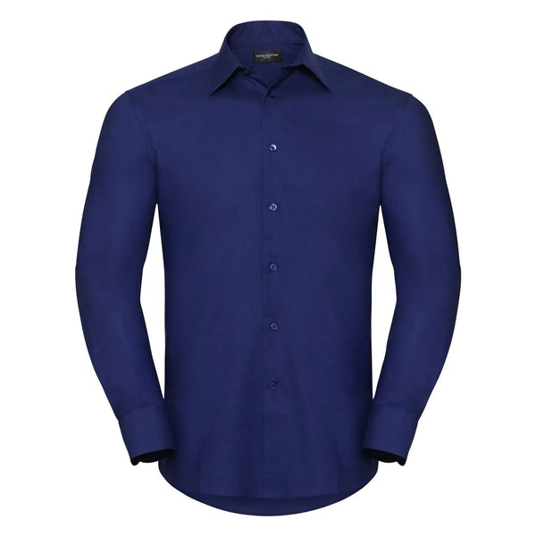 Camicia Mens Maniche Lunghe Tailored Oxford royal / S - personalizzabile con logo