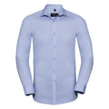 Camicia Mens Maniche Lunghe Ultimate Stretch azzurro / S - personalizzabile con logo
