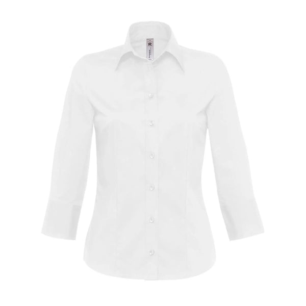 Camicia Milano Donna bianco / XS - personalizzabile con logo
