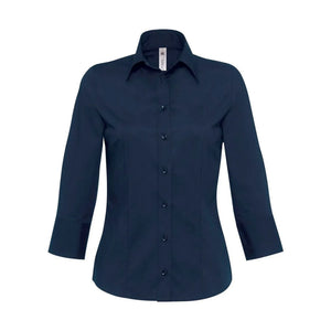 Camicia Milano Donna blu / XS - personalizzabile con logo
