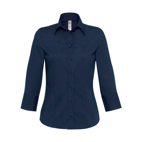 Camicia Milano Donna blu / XS - personalizzabile con logo