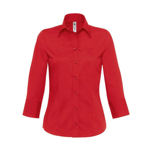 Camicia Milano Donna rosso / XS - personalizzabile con logo