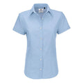 Camicia Oxford Manica Corta Donna blu / XS - personalizzabile con logo