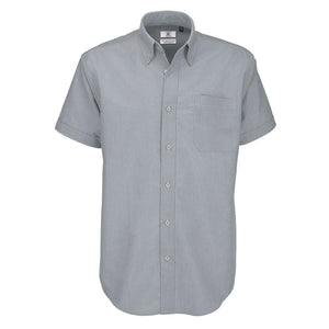 Camicia Oxford Manica Corta Uomo grigio / S - personalizzabile con logo
