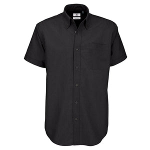 Camicia Oxford Manica Corta Uomo nero / S - personalizzabile con logo