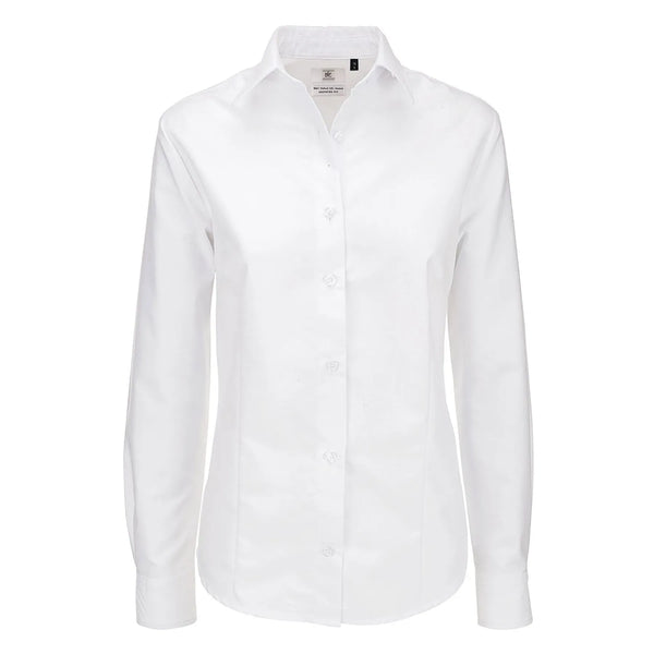 Camicia Oxford Manica Lunga Donna bianco / XS - personalizzabile con logo