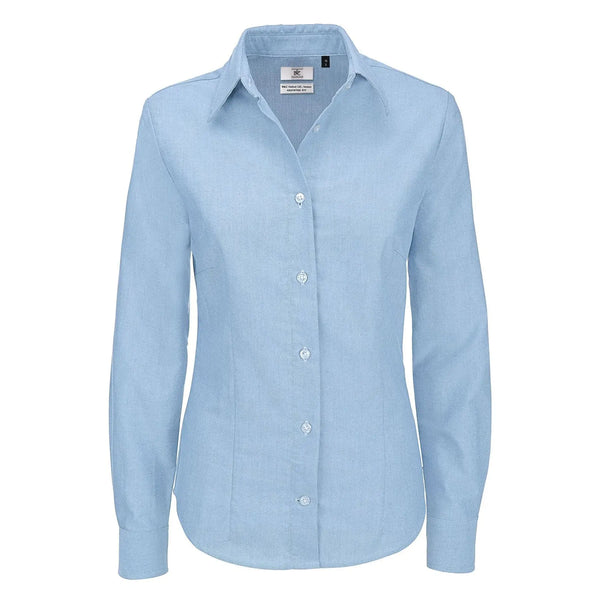 Camicia Oxford Manica Lunga Donna blu / XS - personalizzabile con logo