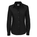Camicia Oxford Manica Lunga Donna nero / XS - personalizzabile con logo