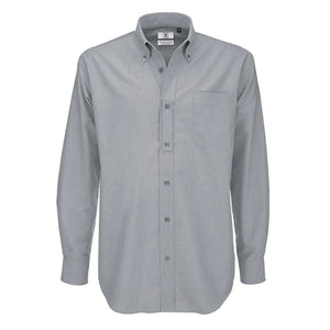 Camicia Oxford Manica Lunga Uomo grigio / S - personalizzabile con logo