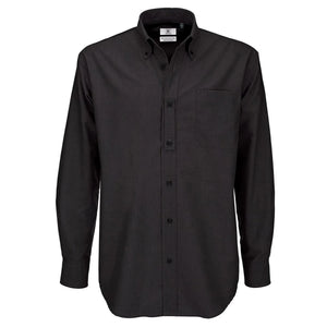 Camicia Oxford Manica Lunga Uomo nero / S - personalizzabile con logo