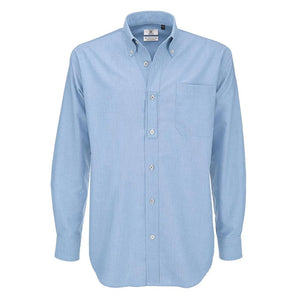 Camicia Oxford Manica Lunga Uomo oxford blue / S - personalizzabile con logo