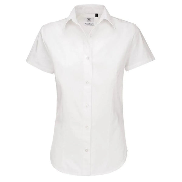 Camicia Sharp Manica Corta Donna bianco / XS - personalizzabile con logo