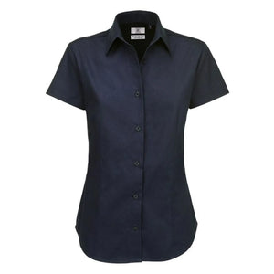 Camicia Sharp Manica Corta Donna blu / XS - personalizzabile con logo