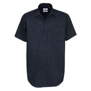 Camicia Sharp Manica Corta Uomo blu / S - personalizzabile con logo