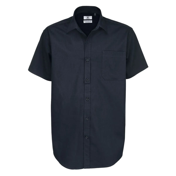 Camicia Sharp Manica Corta Uomo blu / S - personalizzabile con logo
