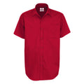 Camicia Sharp Manica Corta Uomo rosso / S - personalizzabile con logo