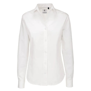 Camicia Sharp Manica Lunga Donna bianco / XS - personalizzabile con logo