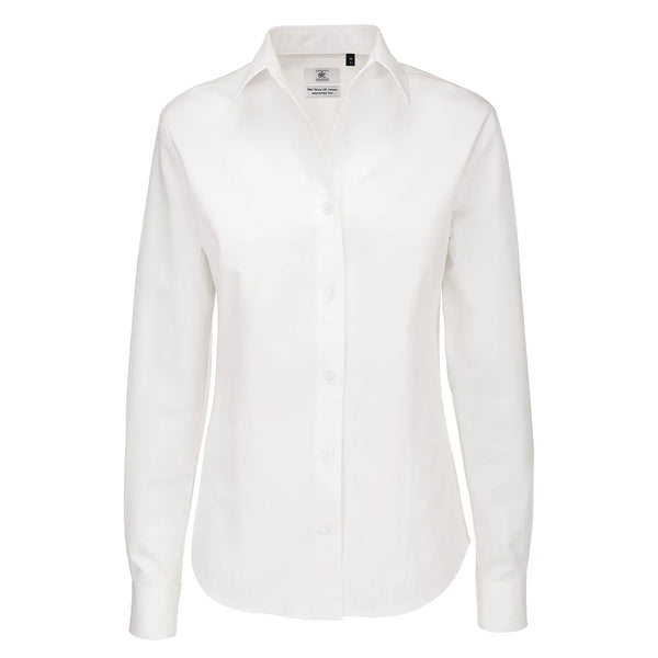 Camicia Sharp Manica Lunga Donna bianco / XS - personalizzabile con logo