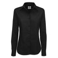 Camicia Sharp Manica Lunga Donna nero / XS - personalizzabile con logo