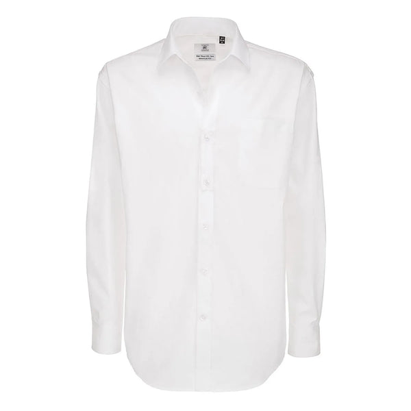 Camicia Sharp Manica Lunga Uomo bianco / S - personalizzabile con logo