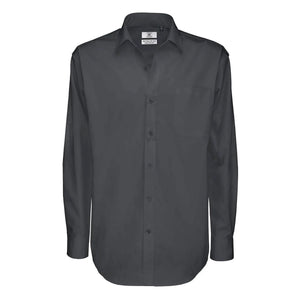 Camicia Sharp Manica Lunga Uomo grigio / S - personalizzabile con logo
