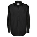 Camicia Sharp Manica Lunga Uomo nero / S - personalizzabile con logo