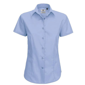 Camicia Smart Manica Corta Donna azzurro / XS - personalizzabile con logo