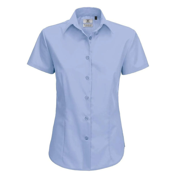 Camicia Smart Manica Corta Donna azzurro / XS - personalizzabile con logo