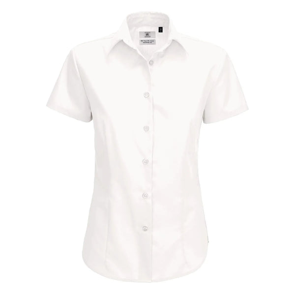 Camicia Smart Manica Corta Donna bianco / XS - personalizzabile con logo